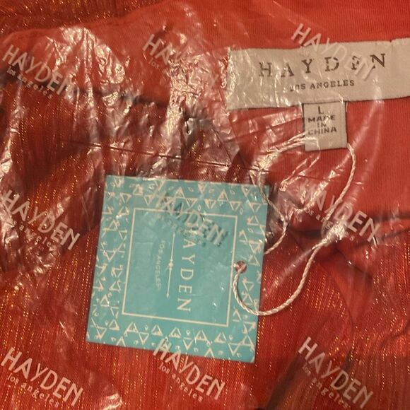 NWT Baltic Born Arizona Shimmer Midi Sunset Orange Shimmer Long Sleeve Dress - Picture 3 of 6